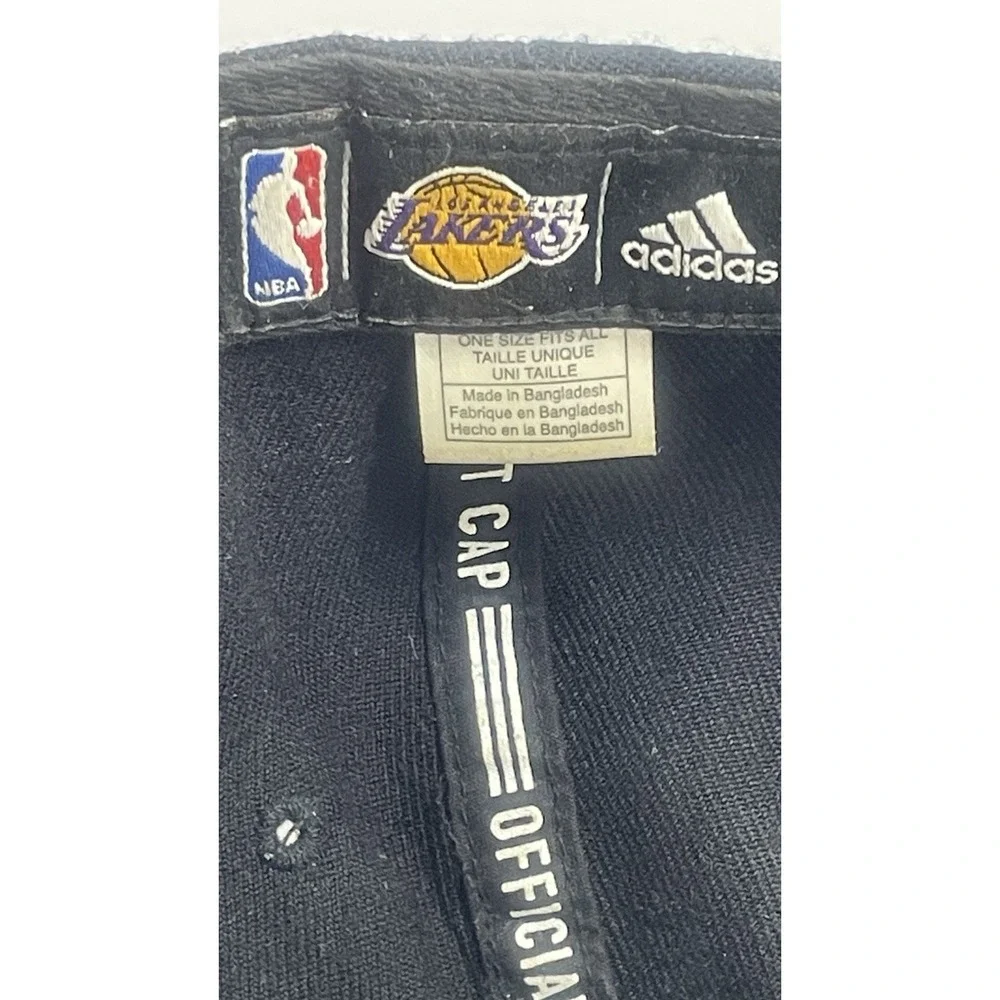 2013 Adidas NBA Los Angeles Lakers Dark Blue/Black Snapback Hat ~ Pre-Owned‎